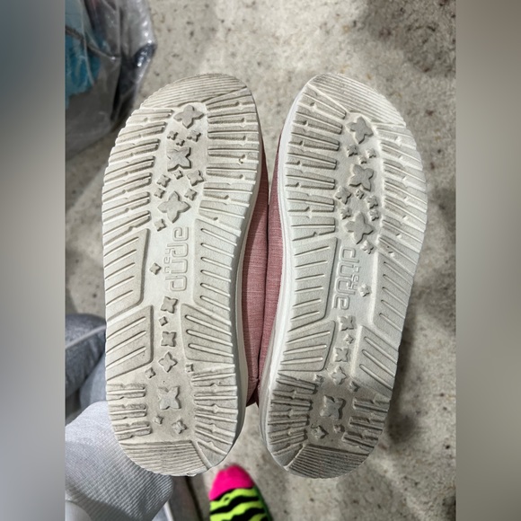 Girls kids youth Hey Dude pink linen cotton candy shoes Y2-3 - Picture 6 of 8